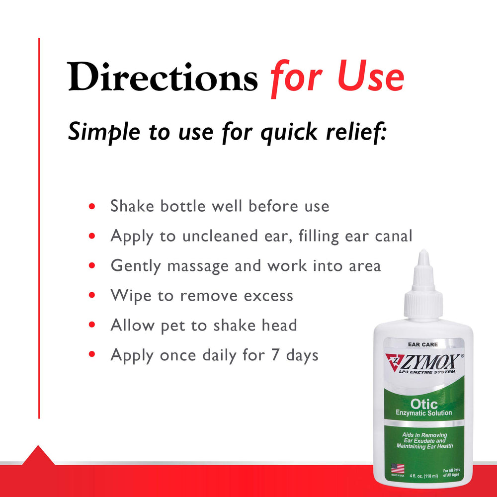 Pet King Brands Zymox Otic ear close-up hints at gentle, non-stinging care.