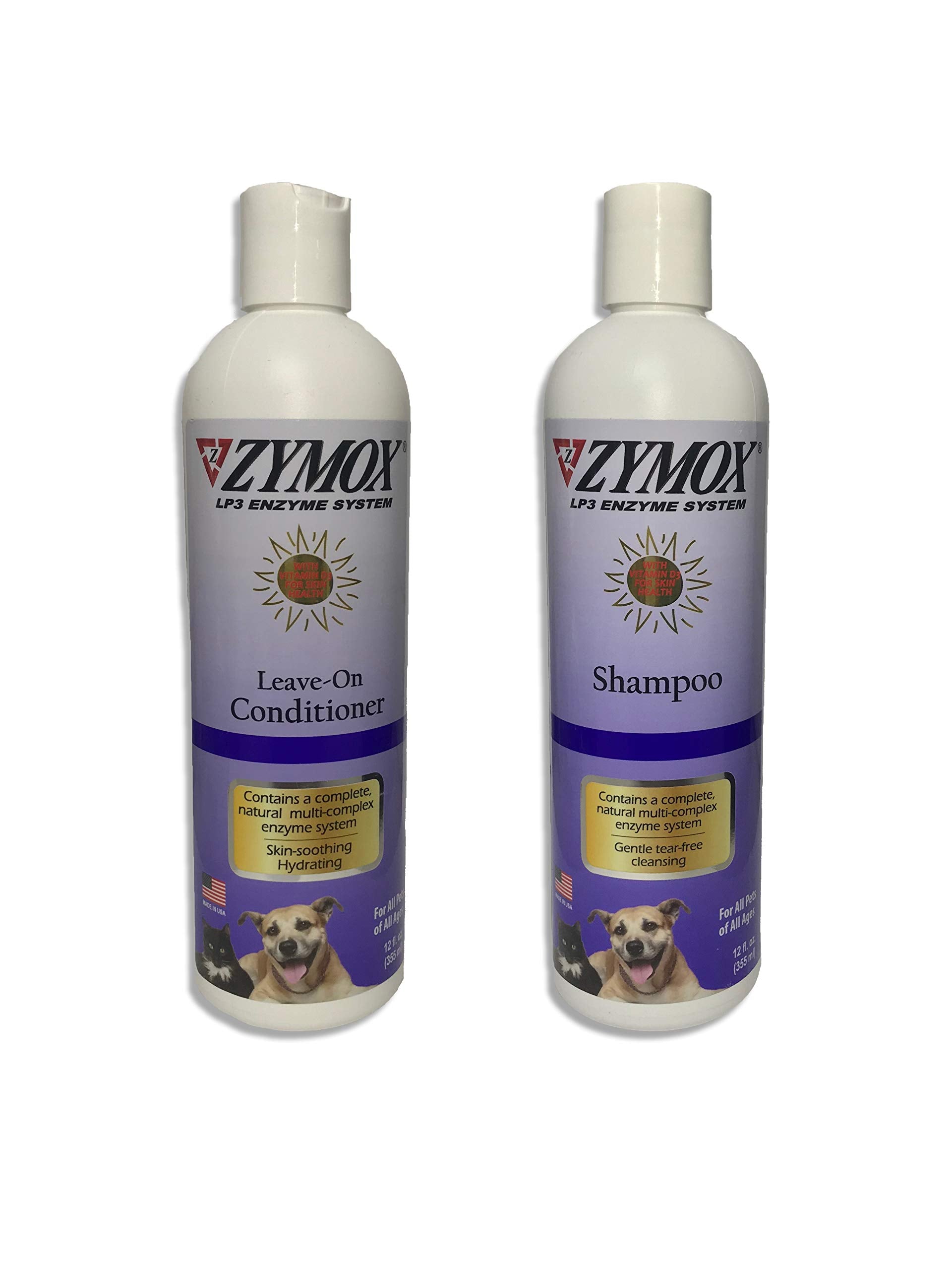 Pet King Brands Zymox shampoo bottle—gentle cleansing for itchy, sensitive pets.