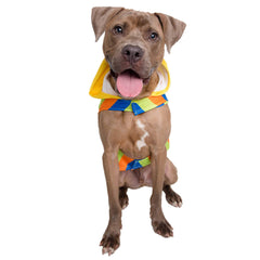 Pet Krewe Bert costume hood-closure closeup with secure fasteners