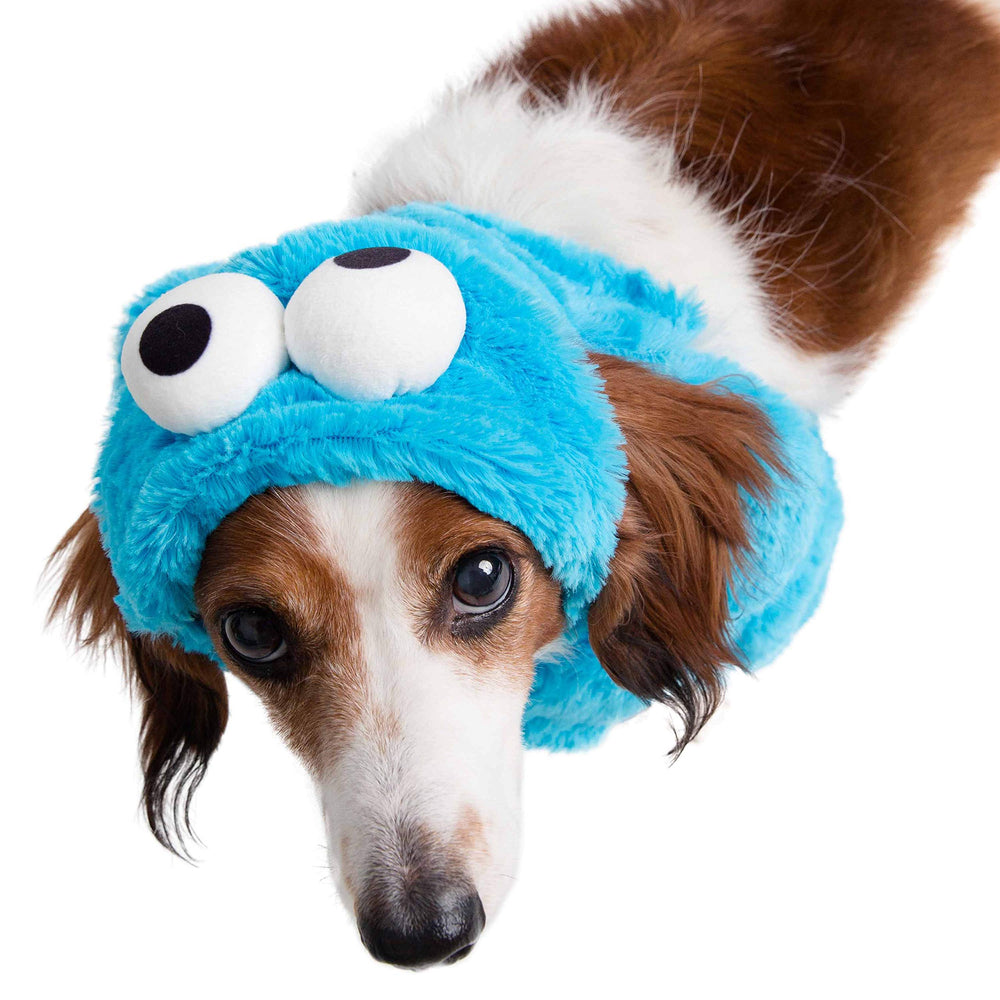 Pet Krewe Unleash The Parade Cookie Monster dog costume gift-ready packaging
