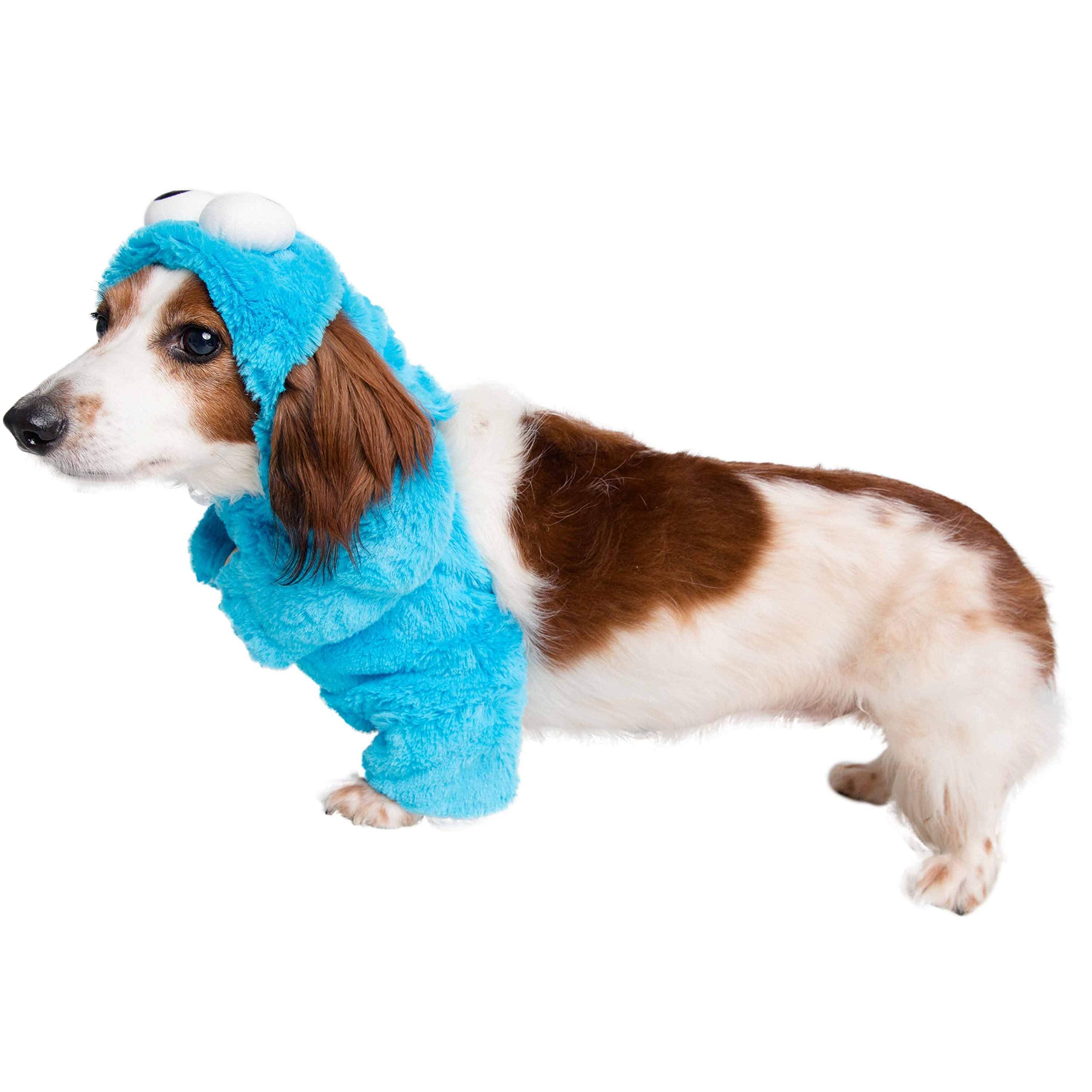 Pet Krewe Unleash The Parade Cookie Monster dog costume Halloween party look