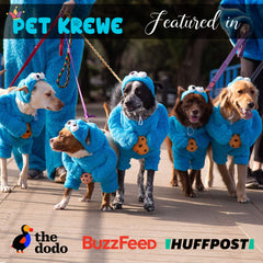 Pet Krewe Unleash The Parade Cookie Monster dog costume hat adjustable closure