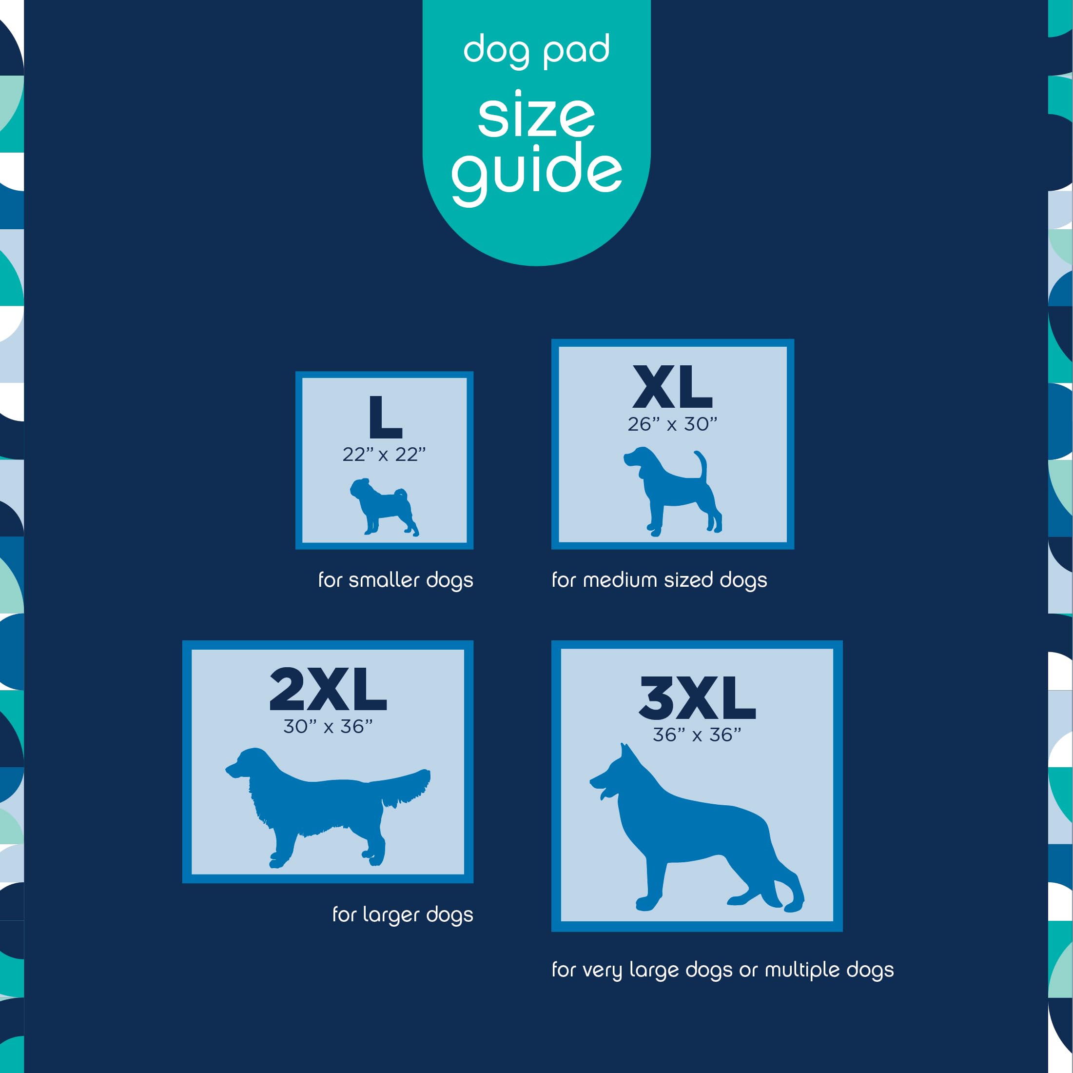 Pet Life Unlimited Smart Prints large-dog-training-pad illustrating XL size use-case