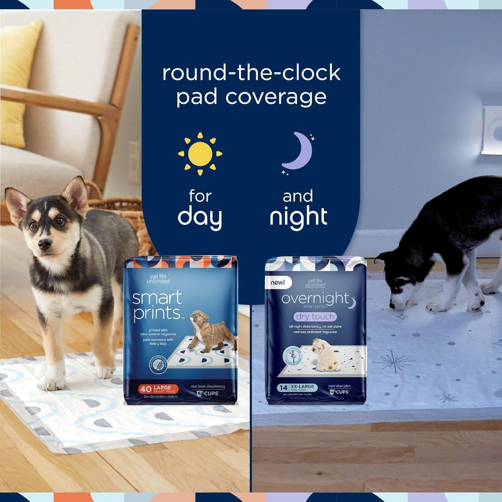 Pet Life Unlimited Smart Prints quilted absorption layer demonstrating 10-cup capacity