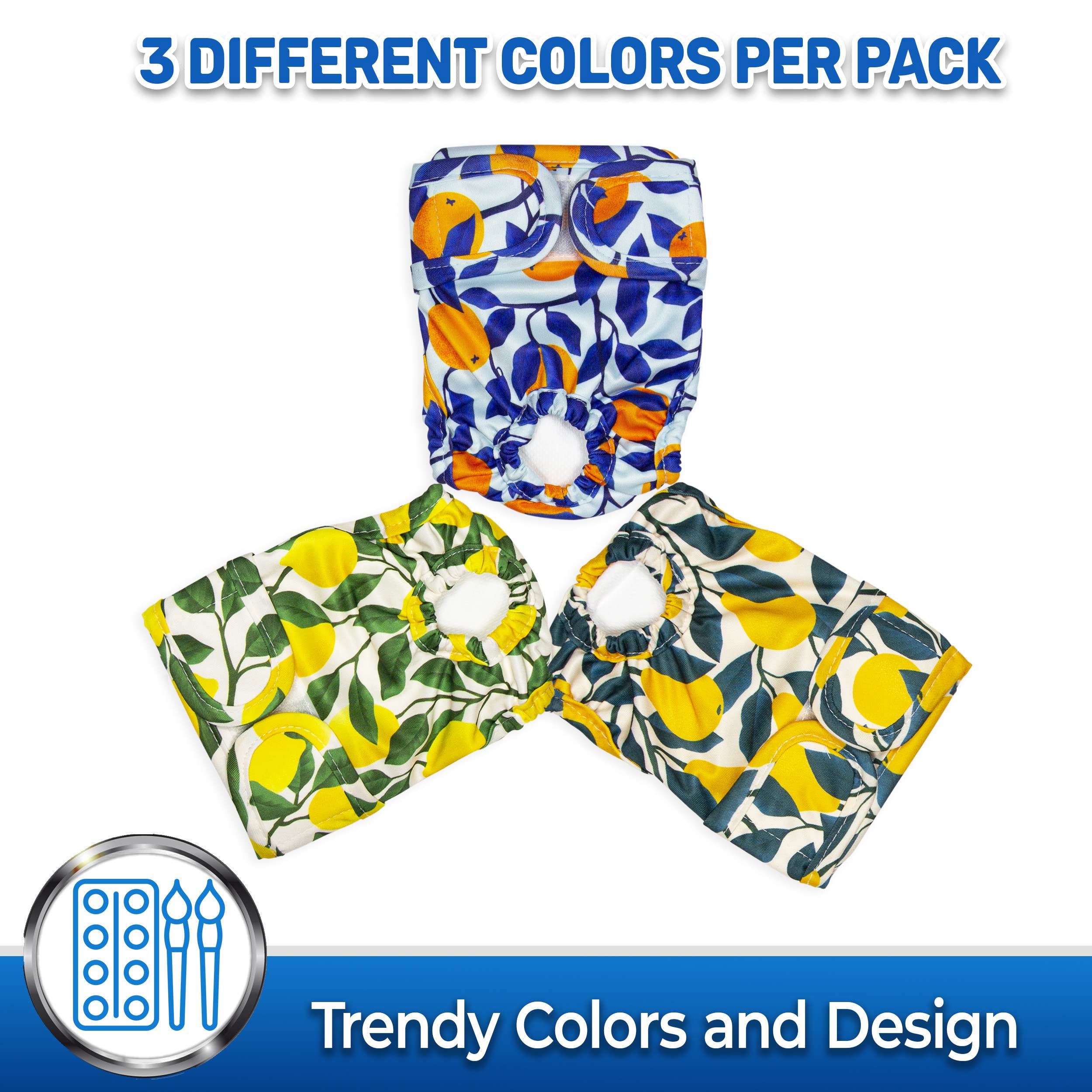 Pet Magasin reusable diapers open-pack highlights multiple sizes for versatile care