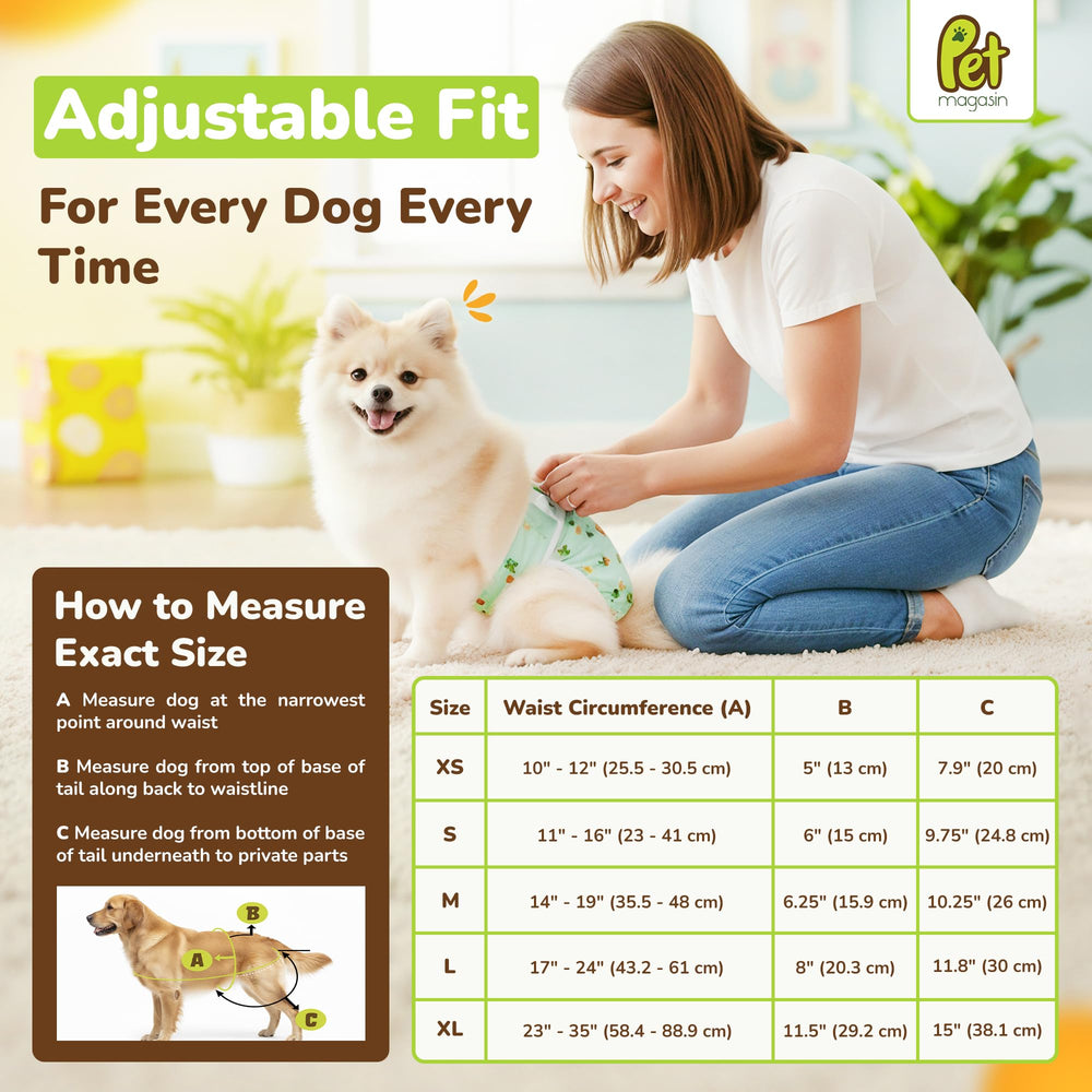 Pañales Pet Magasin lavables, fáciles de lavar y reutilizables para uso diario.