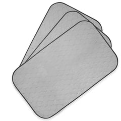 Pet Magasin reusable training pads 3-pack with grey tops for mess containment.