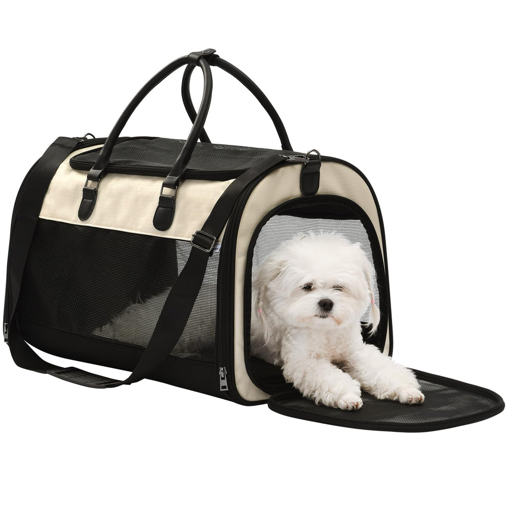 PET MARVEL Large Cat Carrier side view with breathable mesh for comfort