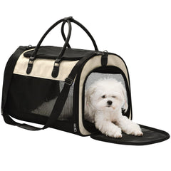 PET MARVEL Large Cat Carrier side view with breathable mesh for comfort