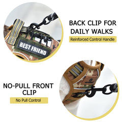 PET MARVEL Tactical Harness reflective strip enhances visibility during evening walks