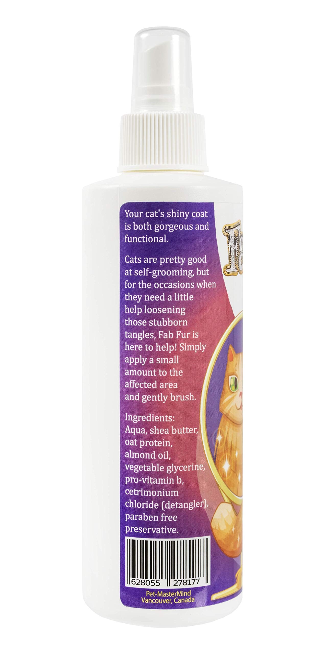 Pet MasterMind unscented detangler being applied for fragrance-free detangling