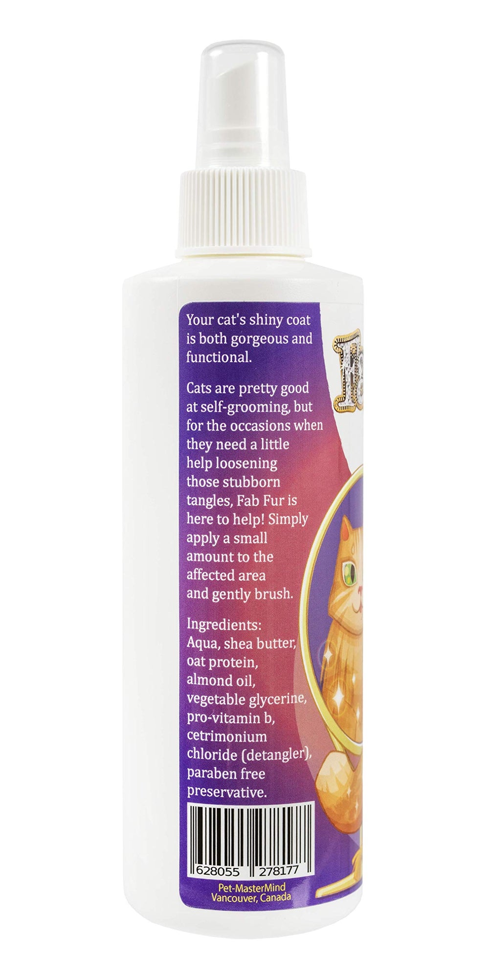 Pet MasterMind unscented detangler being applied for fragrance-free detangling
