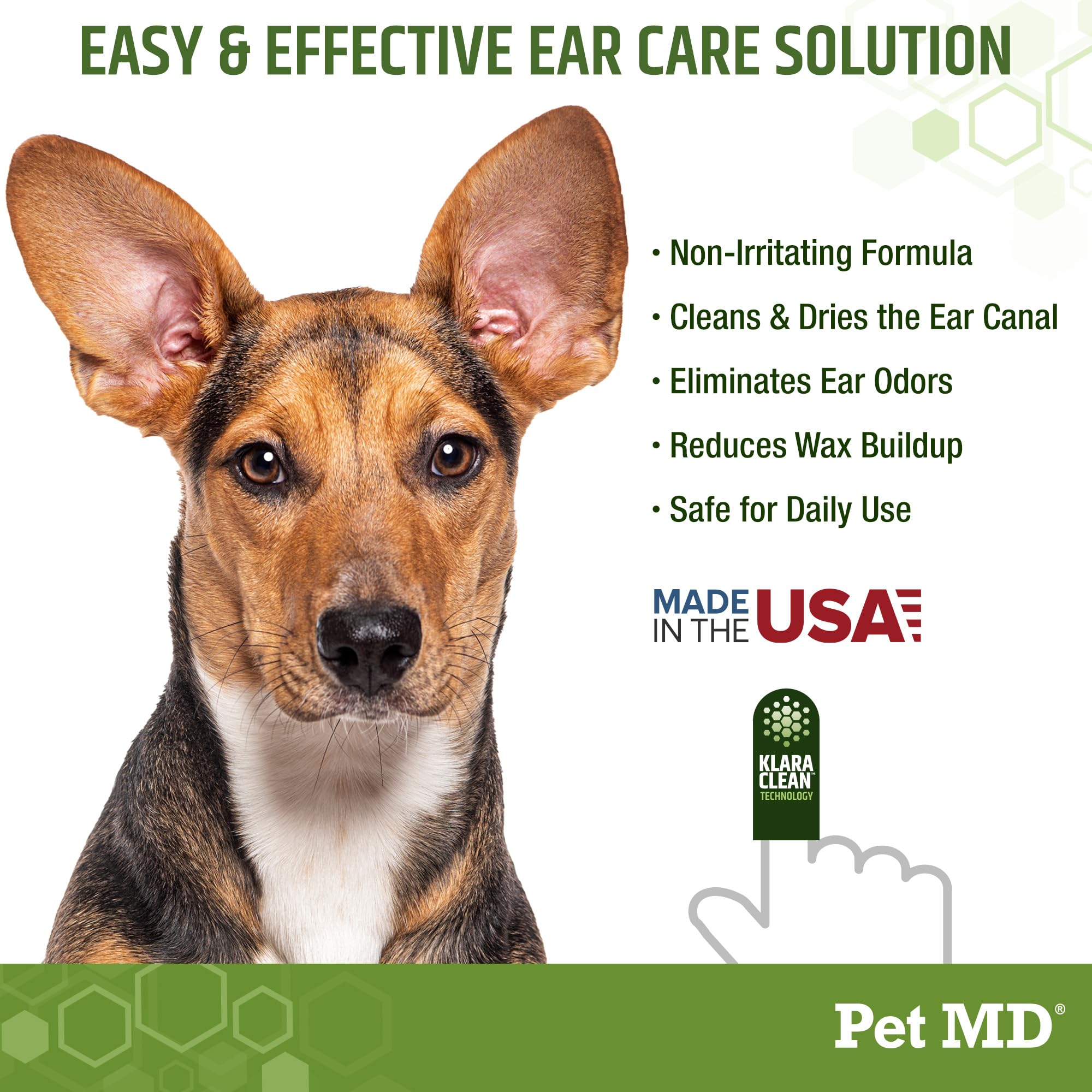Pet MD aloe vera dog ear wipes for gentle daily care
