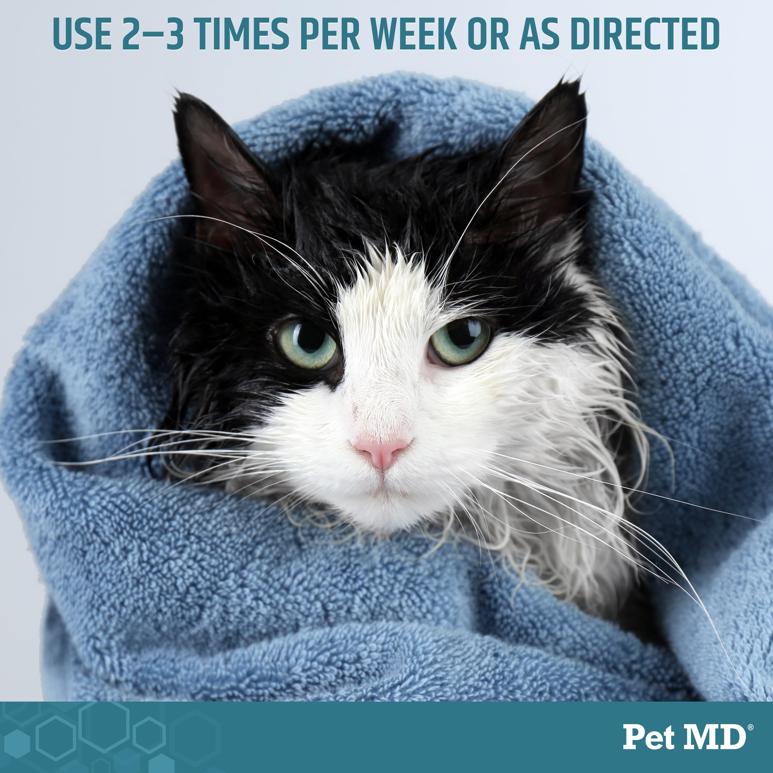 Pet MD Benzoyl Peroxide Medicated Shampoo ingredients peroxide and micronized sulfur—powerful cleaning.