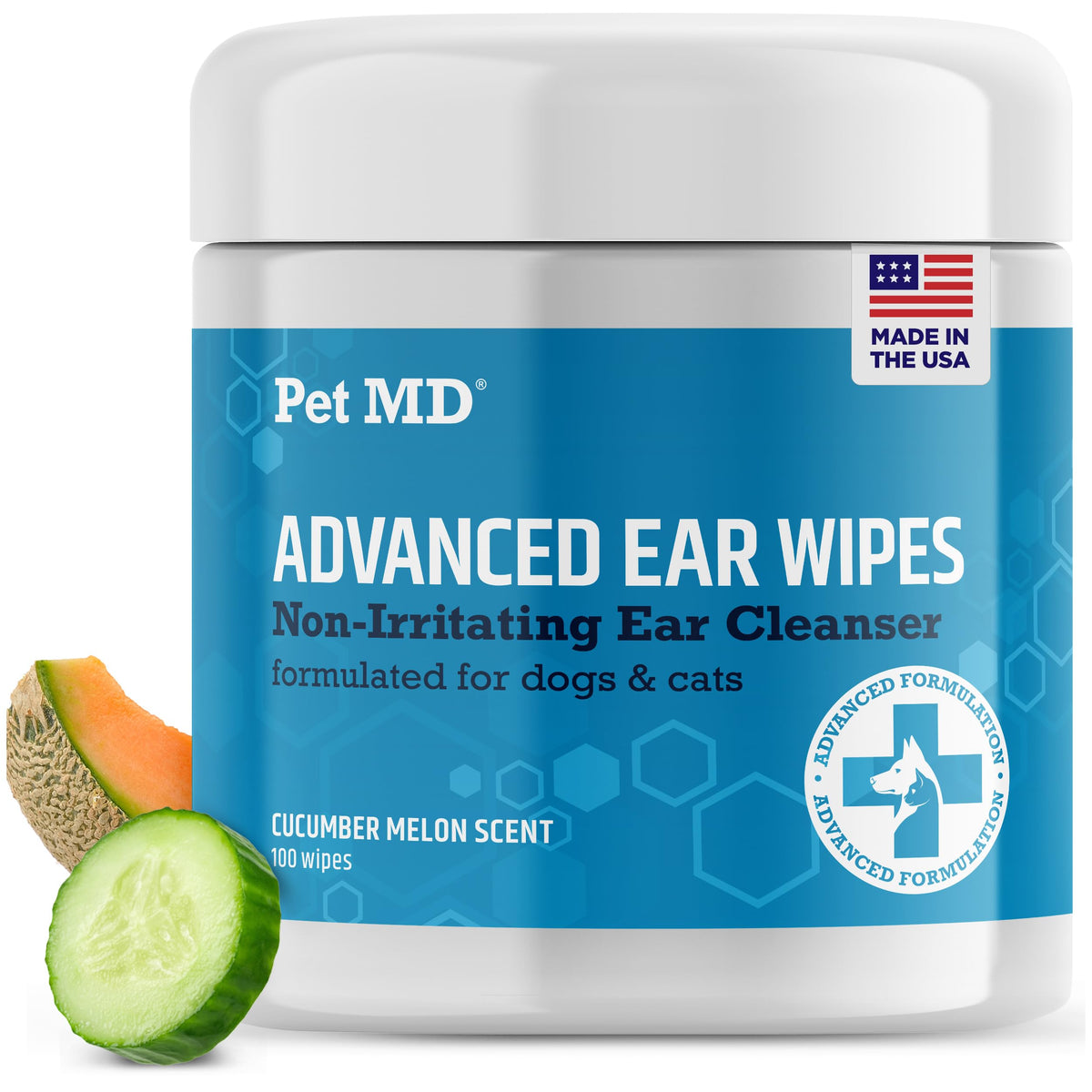Pet MD Cat and Dog Ear Cleaner Wipes packshot for quick at-home ear care