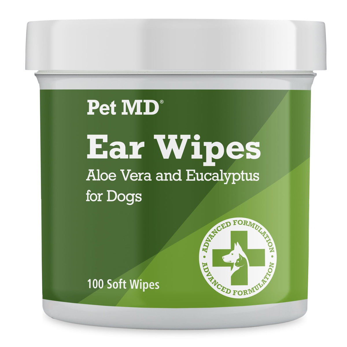 Pet MD dog ear wipes package ready for easy ear care