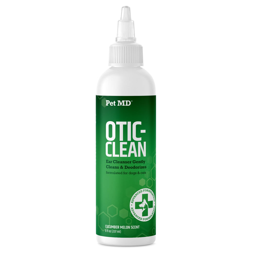 Pet MD Otic Clean ear cleaner bottle — gentle daily ear care for pets.