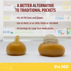 Pet MD Wrap A Pill dog taking pill with pocket-friendly paste
