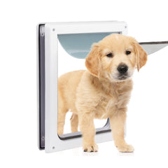 PET MOMENT pet flap door installation template demonstrates quick setup