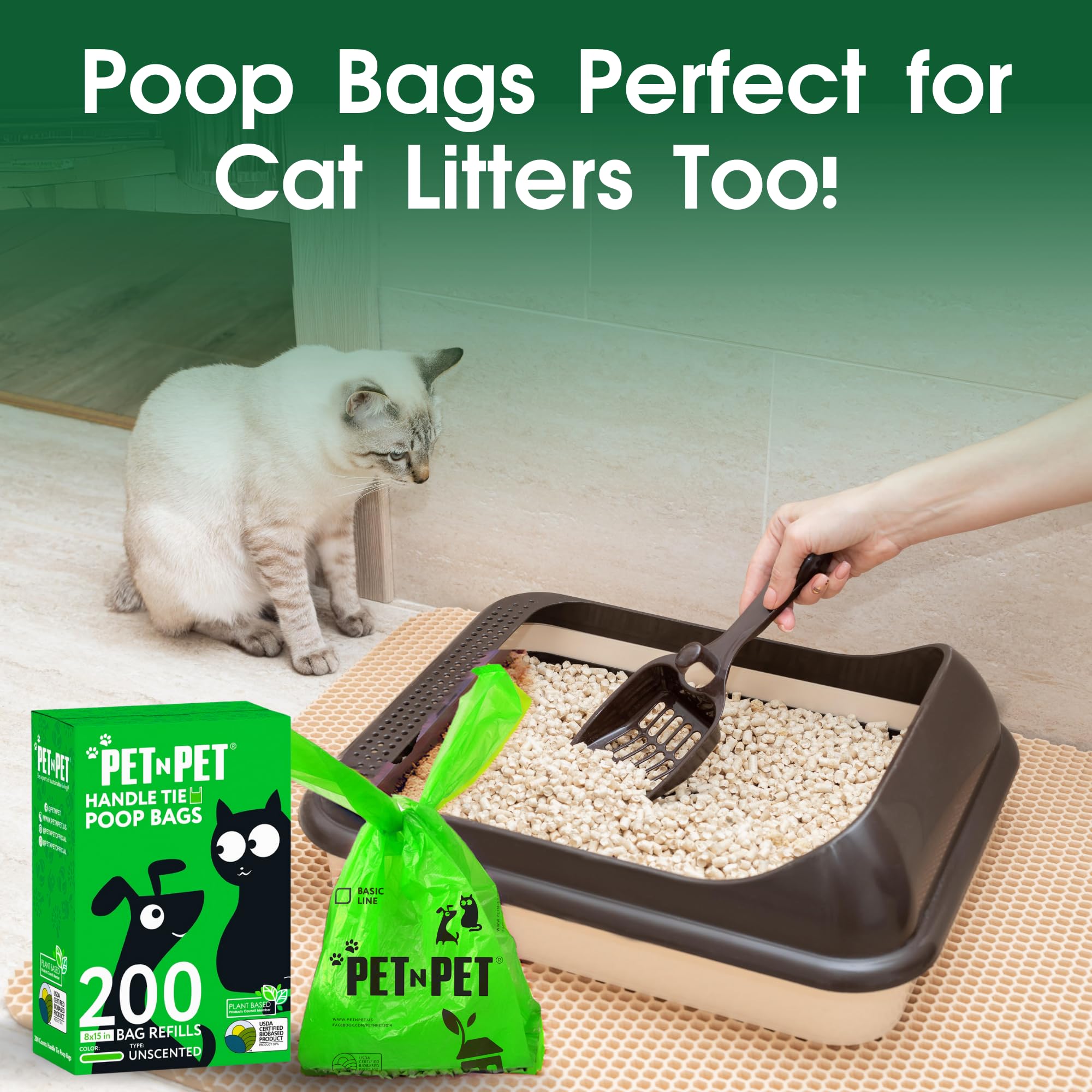 PET N PET 41 percent plant-based bags reduce plastic usage.