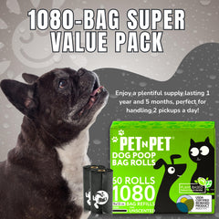 PET N PET 9x13-inch bags prepared to fit standard dispensers on walks.