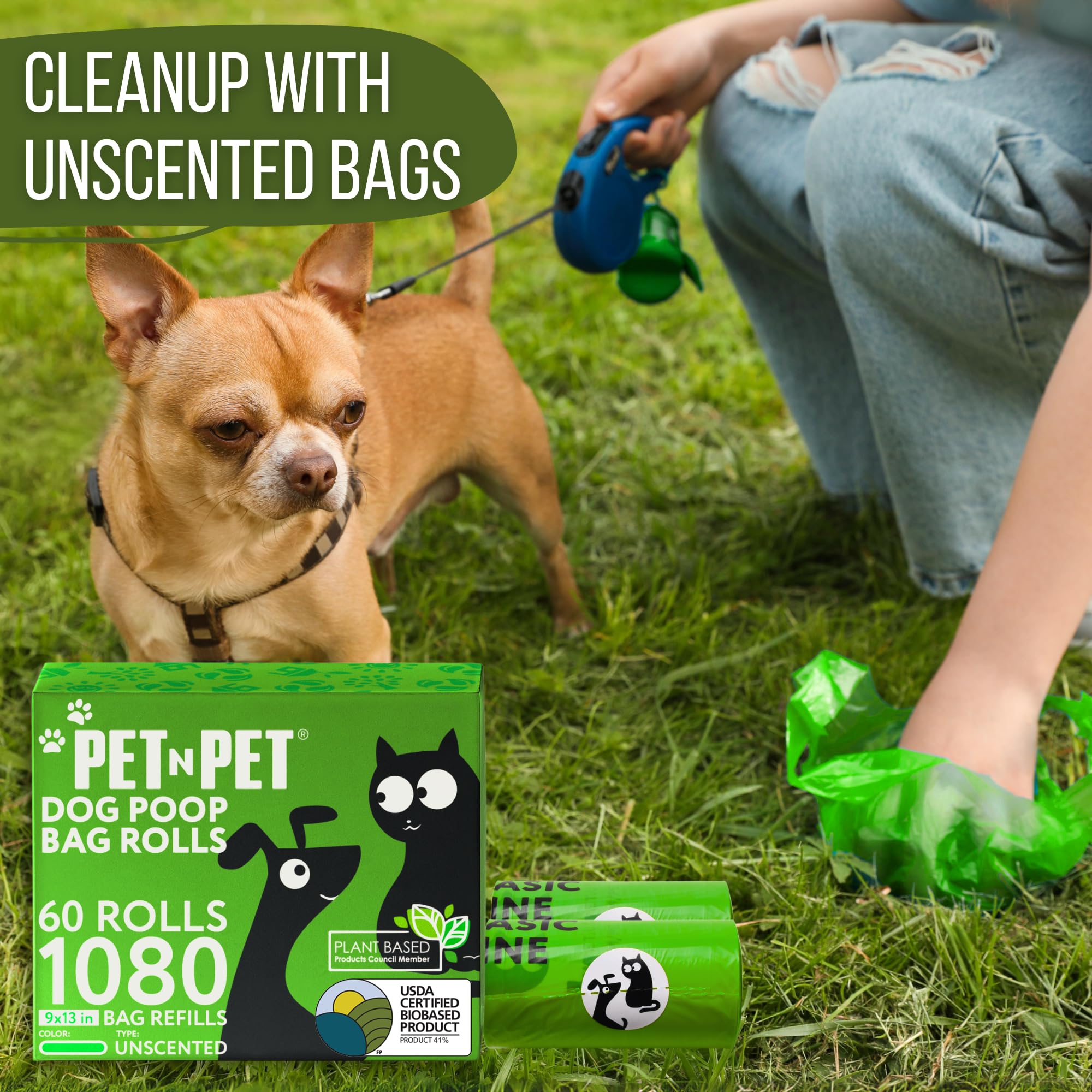 PET N PET dog waste bags for everyday walks and responsible cleanup.