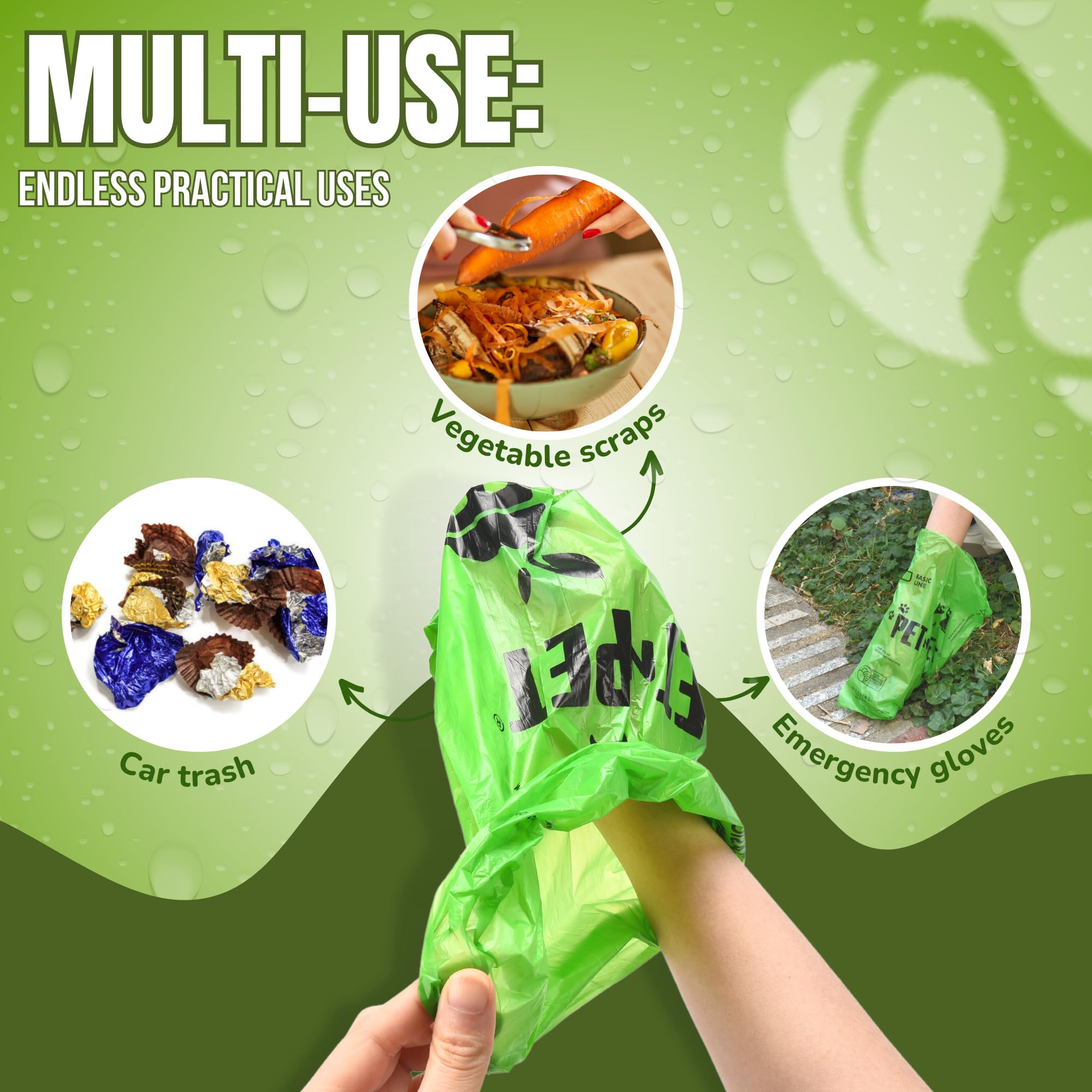 PET N PET 9x13 bags fit most dispensers for convenient cleanup.