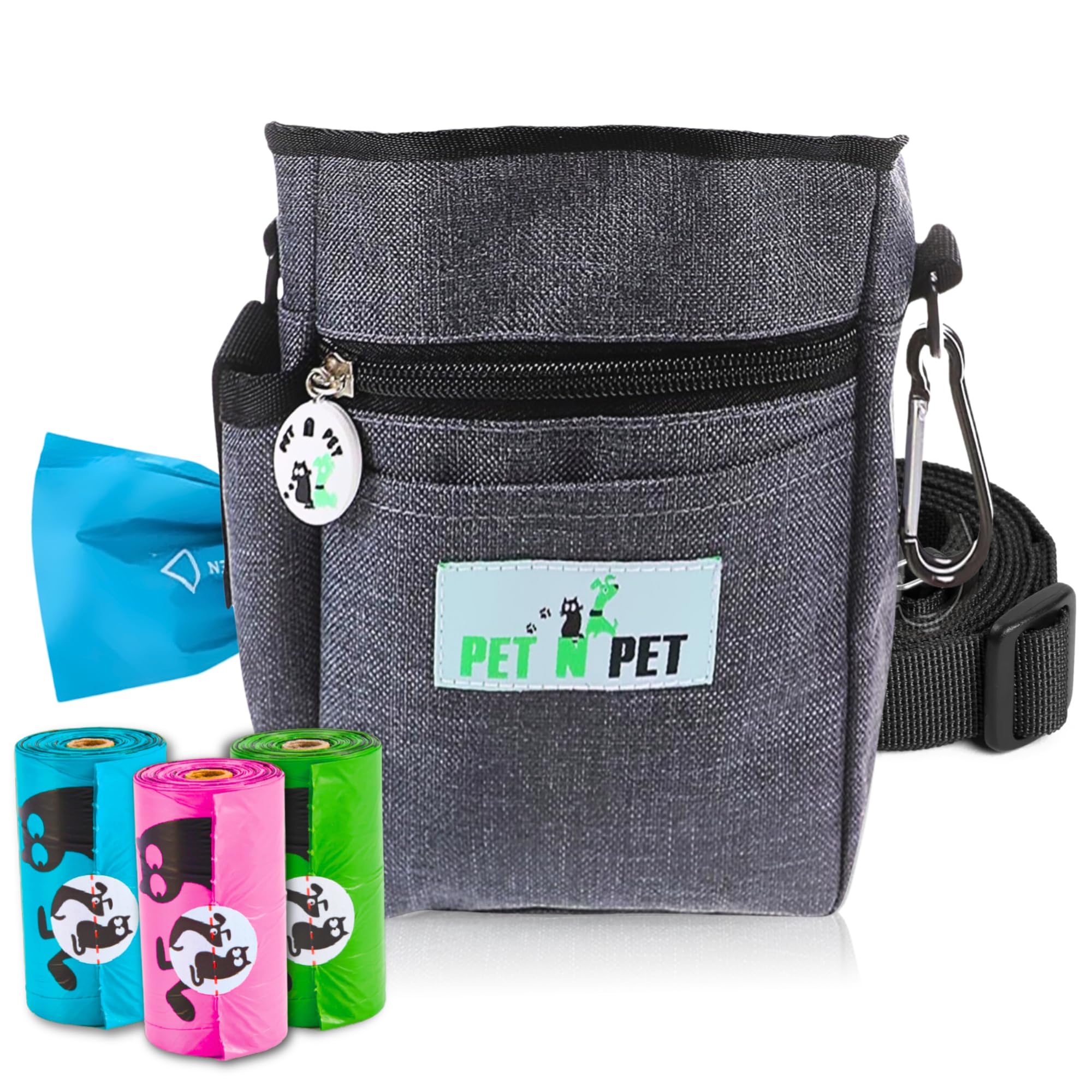 Pet N Pet dog treat pouch open interior for quick rewards during training.