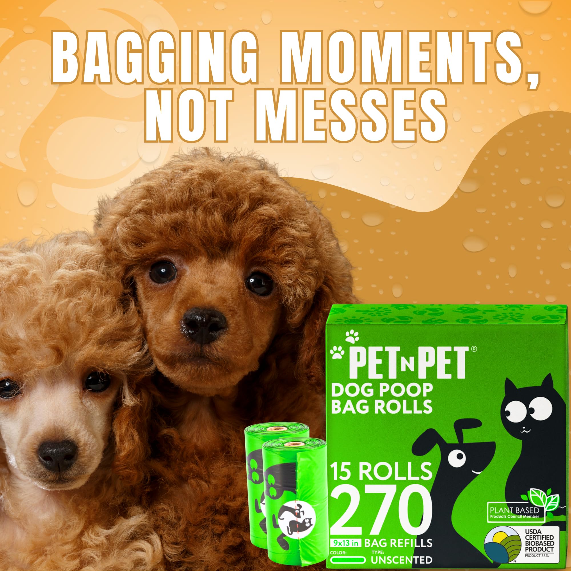 PET N PET easy-tear design enables fast bag removal.