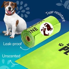 PET N PET extra-thick dog poop bags resist tears during cleanup.