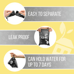 PET N PET extra thick bags displayed to show rugged durability during messy pickups.