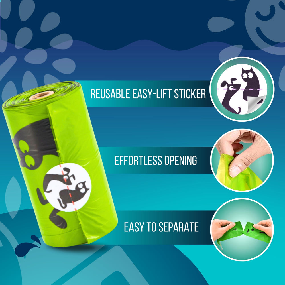 PET N PET 41 percent plant-based 59 percent PE bags for eco-friendly waste pickup.