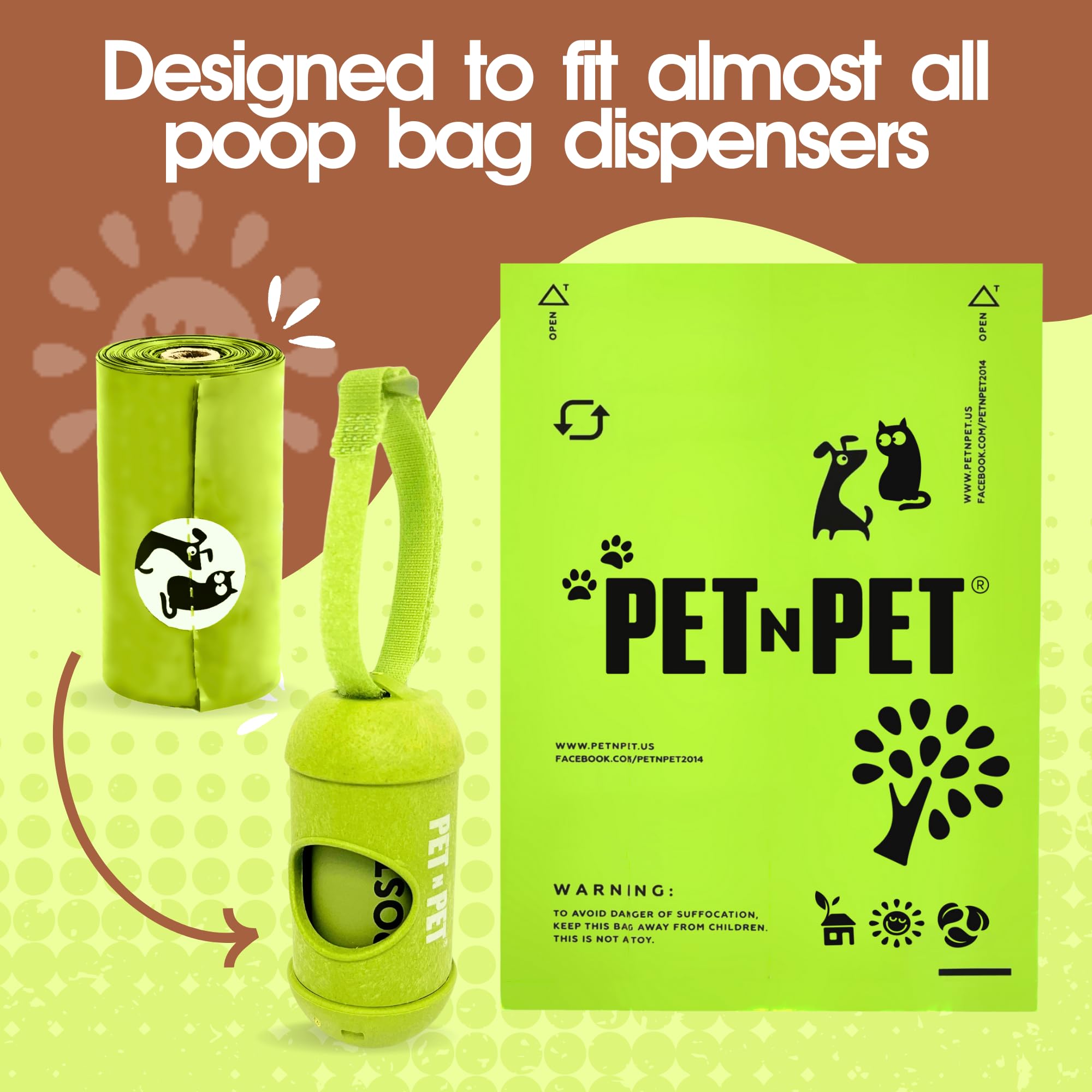 PET N PET poop bags thick, leak-proof material keeps hands clean