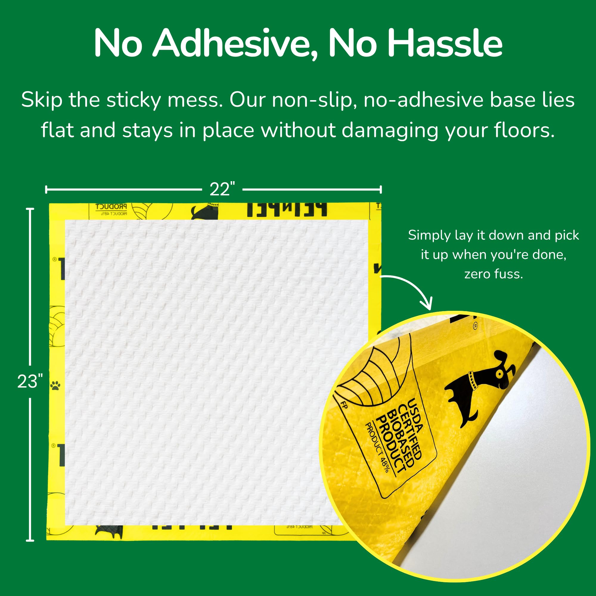PET N PET unscented dog pad for odor-free indoor use