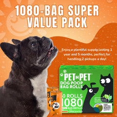 PET N PET unscented orange bags for odor-free cleanup