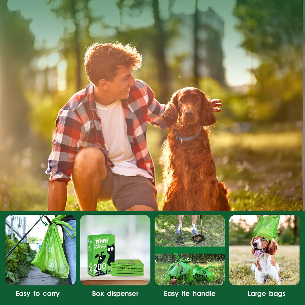 PET N PET unscented poop bags on the go for simple cleanup.