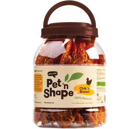 Puppy-t friendly Pet 'n Shape Chik 'n Breast Jerky treat for rewarding good behavior