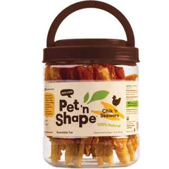 Pet 'n Shape Chik 'n Skewers close-up texture of crunchy outer and chewy center