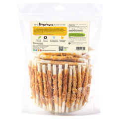 Pet 'n Shape Hide Twists closeup: savory dog chew ideal for training rewards