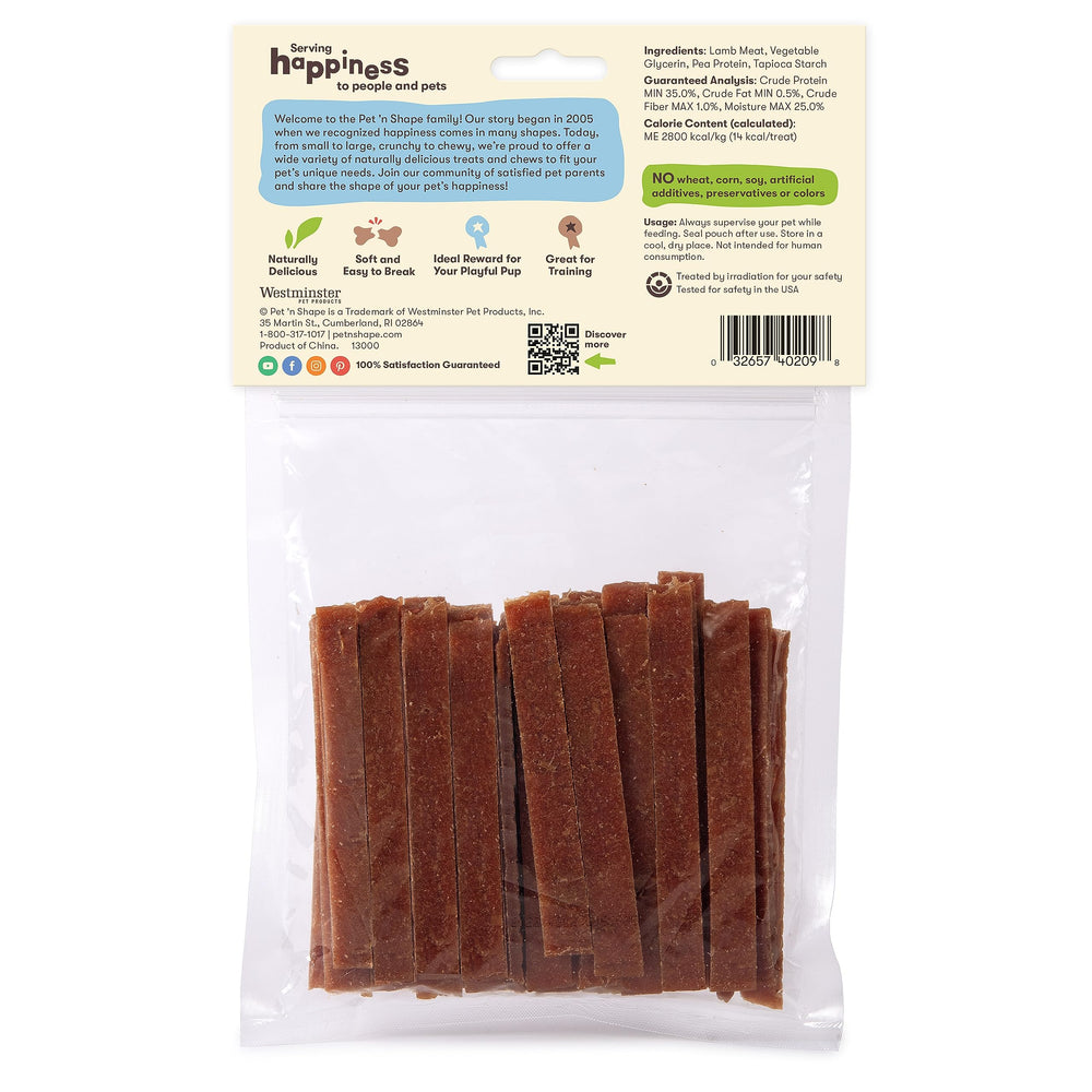 Pet 'n Shape Lamb Jerky Treats serving piece for training rewards.
