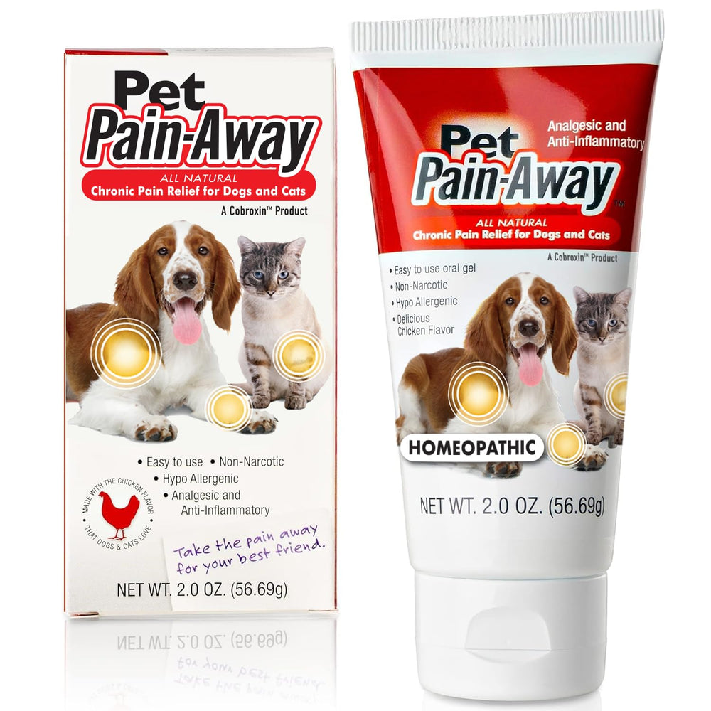 Pet Pain-Away 2pack bottle for home and travel relief.