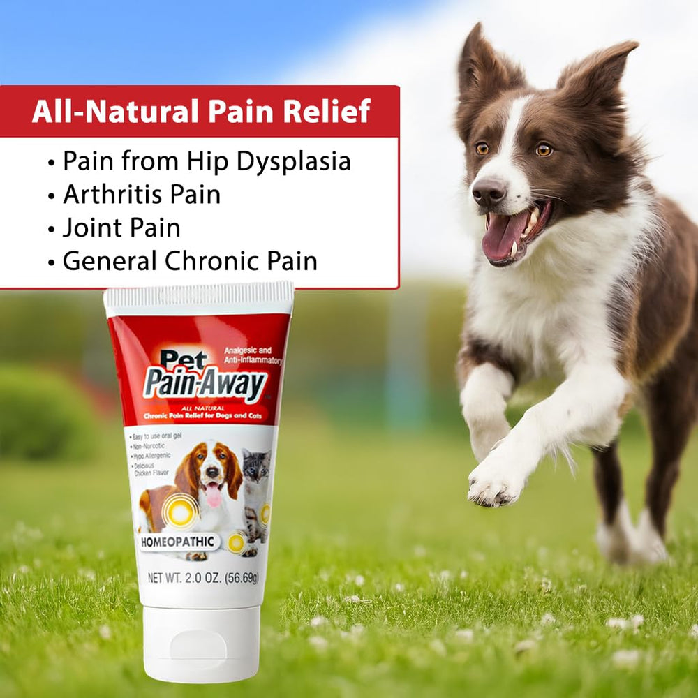 Pet Pain-Away dropper bottle enables precise dosing.