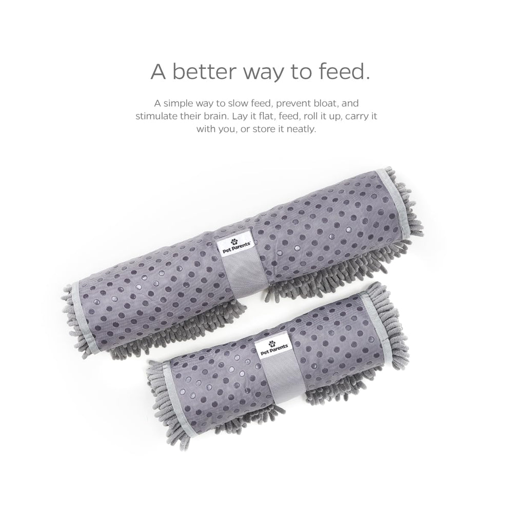 Pet Parents Forager Mat Forest 19 easy-clean-washable image highlights washable surface.