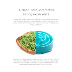 Pet Parents Forager bowl absorbent center handles drips and spills.