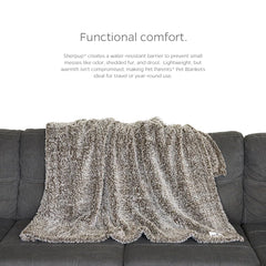 Pet Parents Premium Pet Blanket in slate color blends with home decor