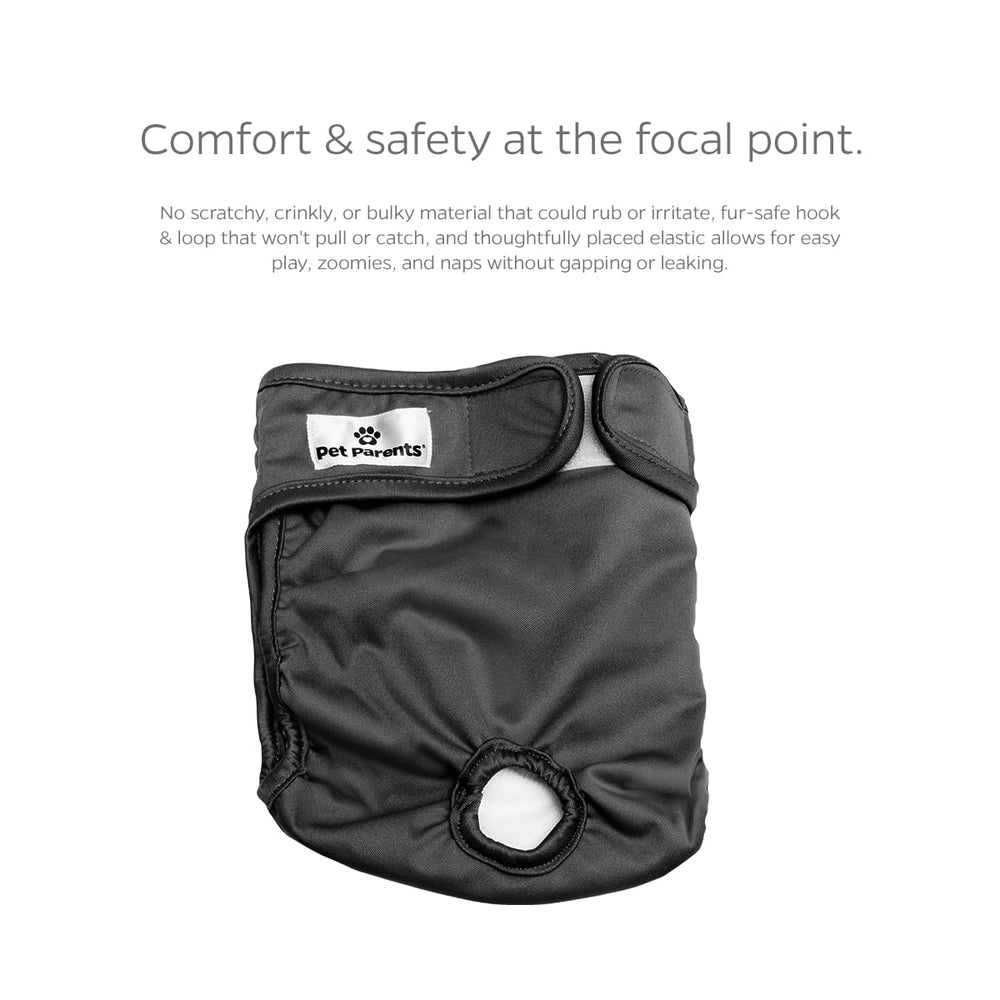 Pet Parents Velcro closures are fur-safe for quick, gentle fastening.