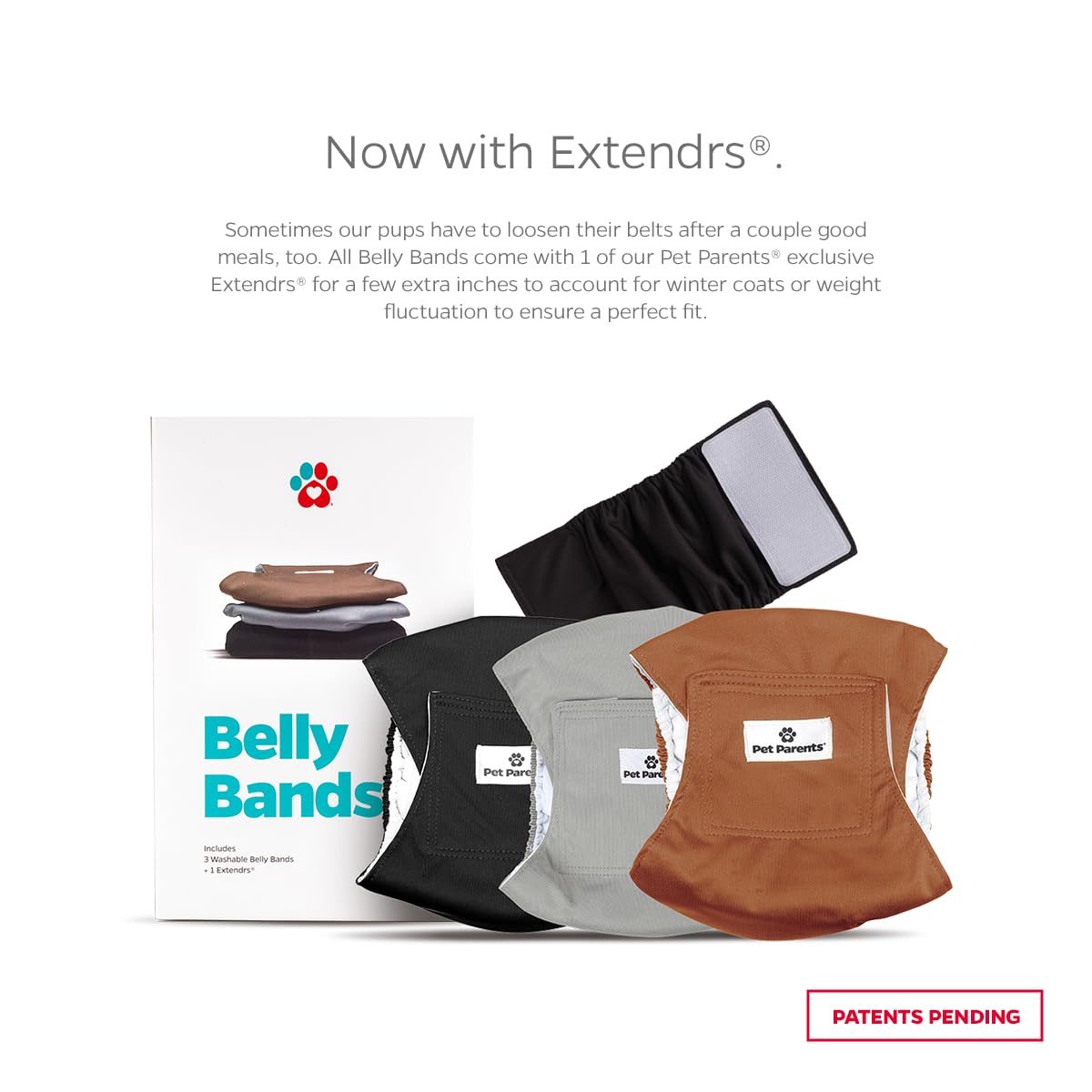 Pet Parents washable belly band closeup shows soft material for comfort.