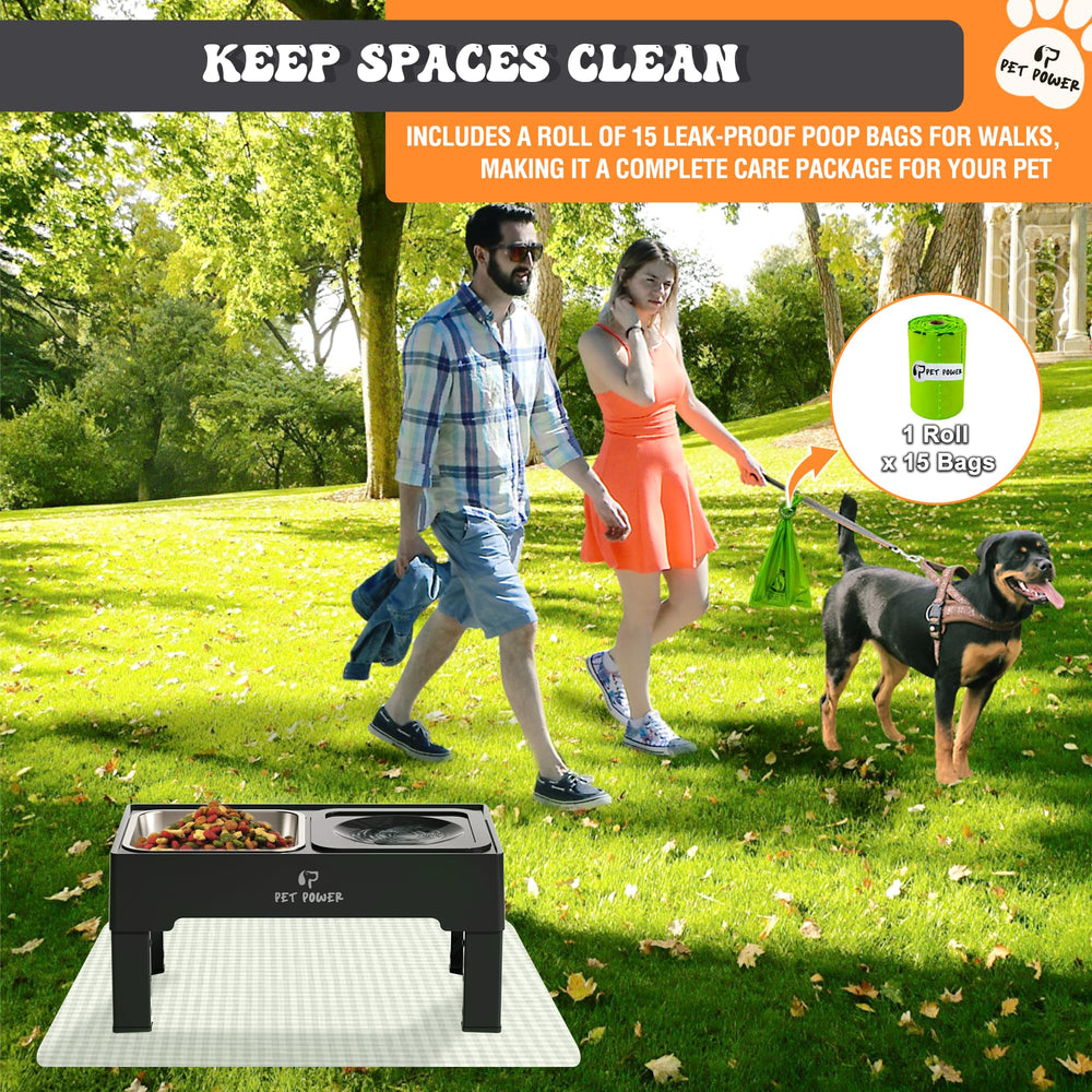 PET POWER no-spill water disk demonstrates splash-free hydration and neat feeding