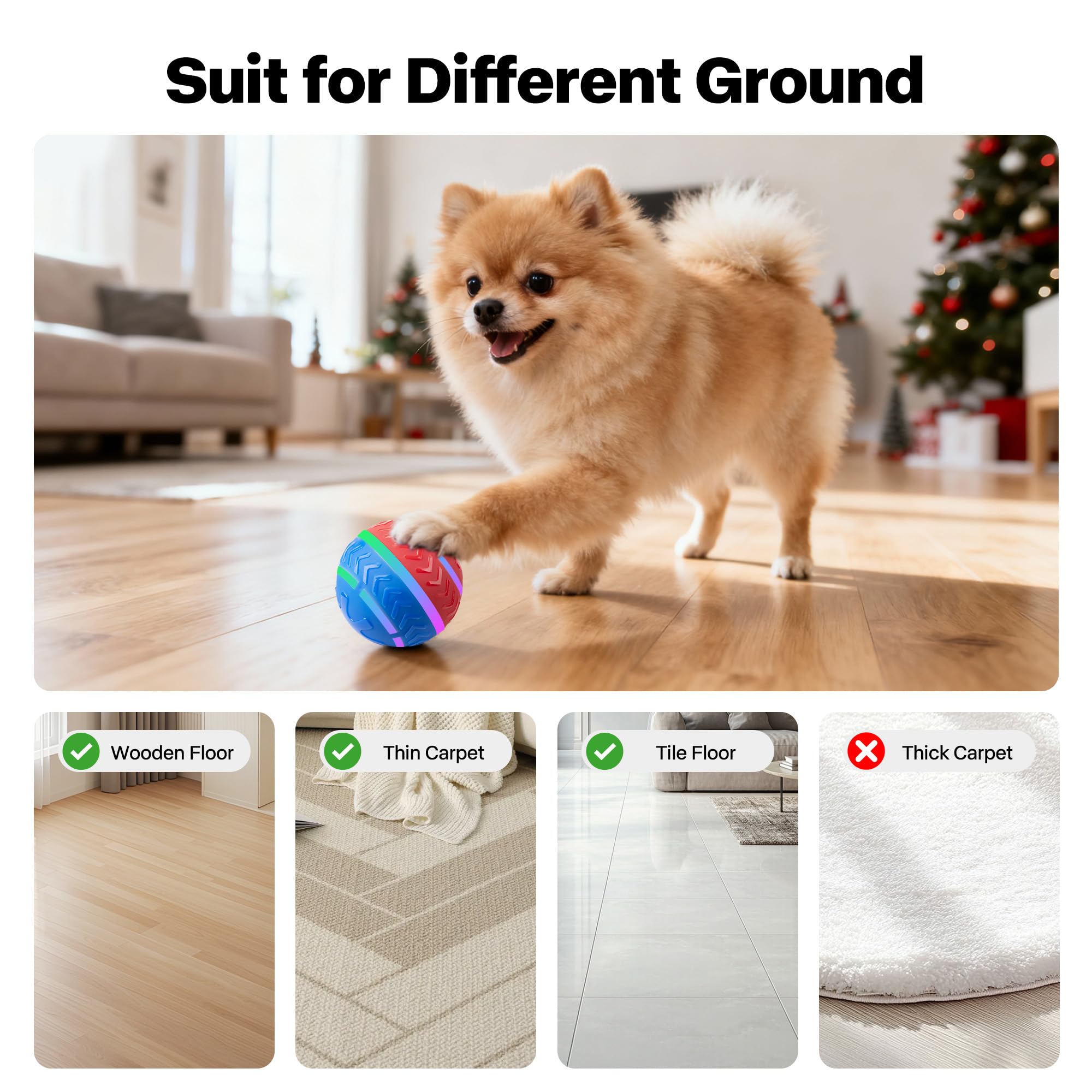 Pet Prime ball with two modes boosts activity and mental engagement.