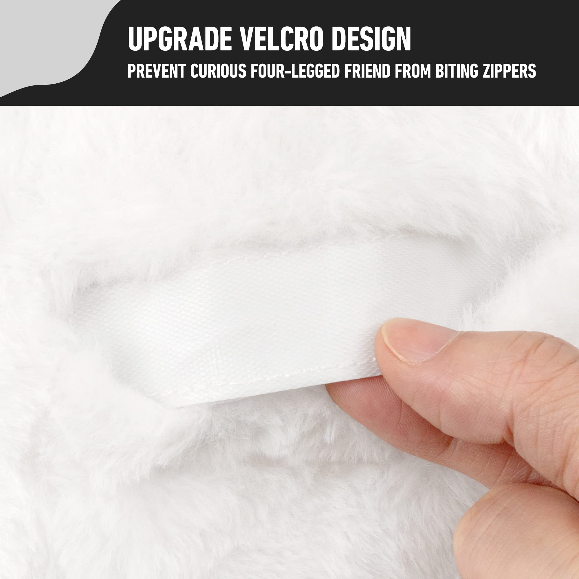 Pet Prime heartbeat dog toy belly pocket with velcro for safe heat-pack placement.